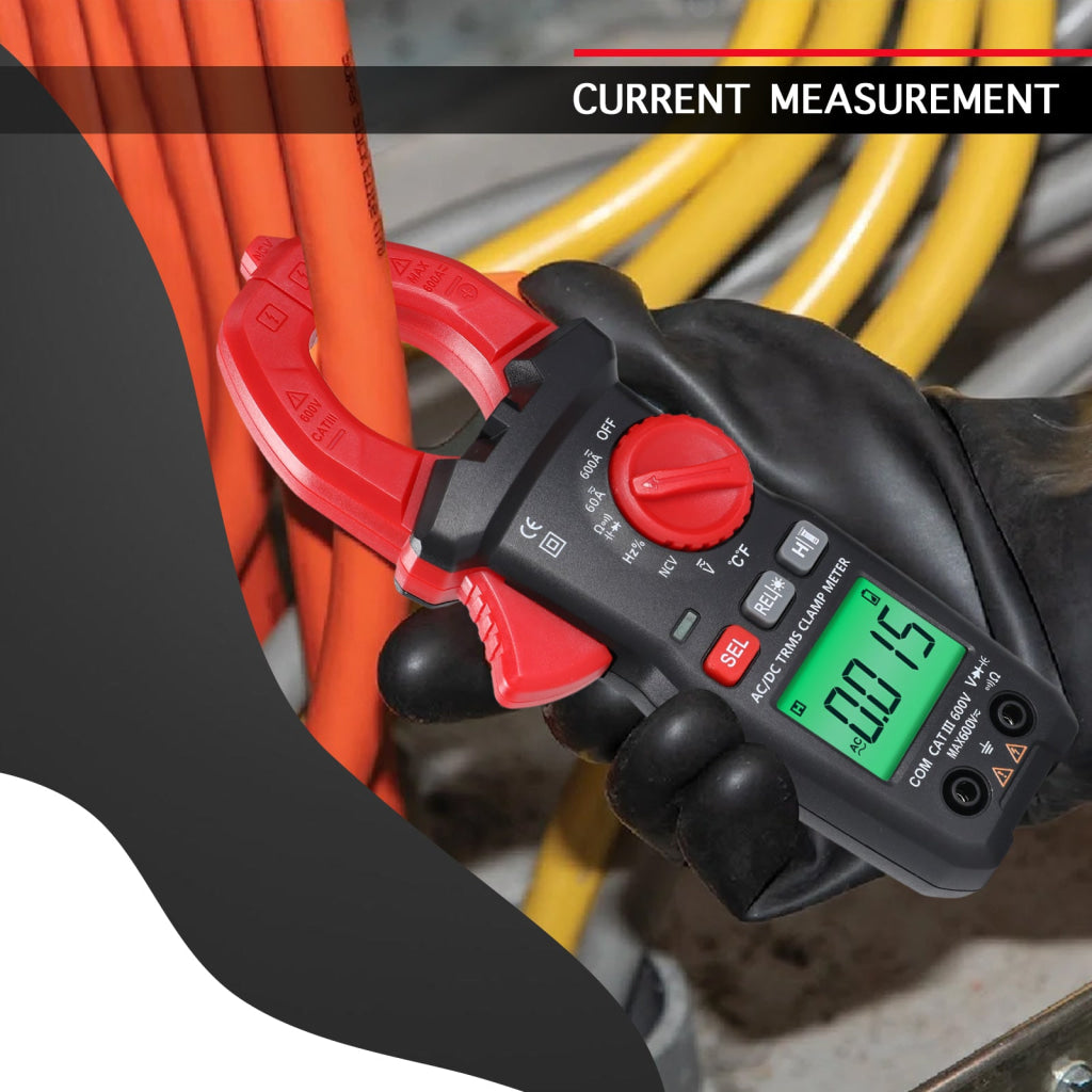 MUL-523 Digital Clamp Meter AC/DC Multimeter with Voltage Tester, Capa ...