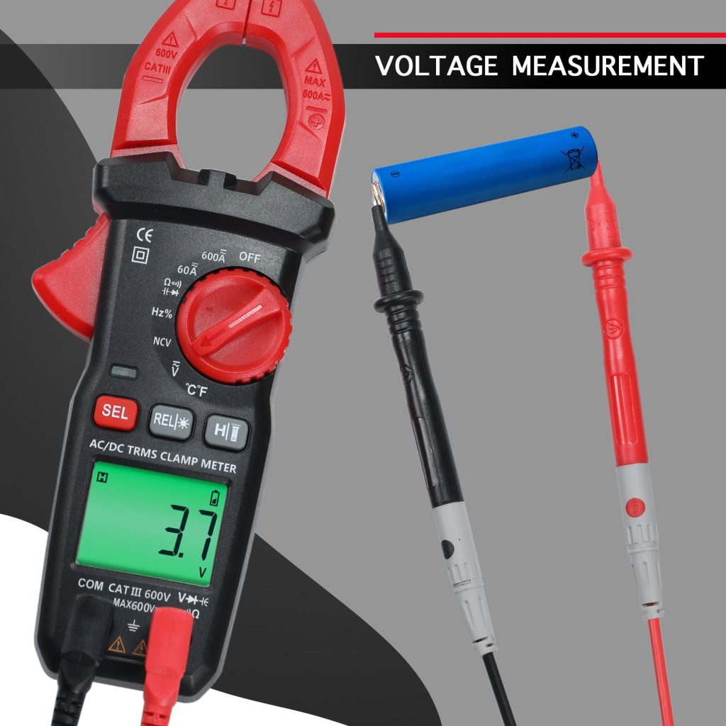 Measuring Cyclemeter MUL-523 Digital Clamp Meter AC/DC Multimeter with Voltage Tester, Capa ...