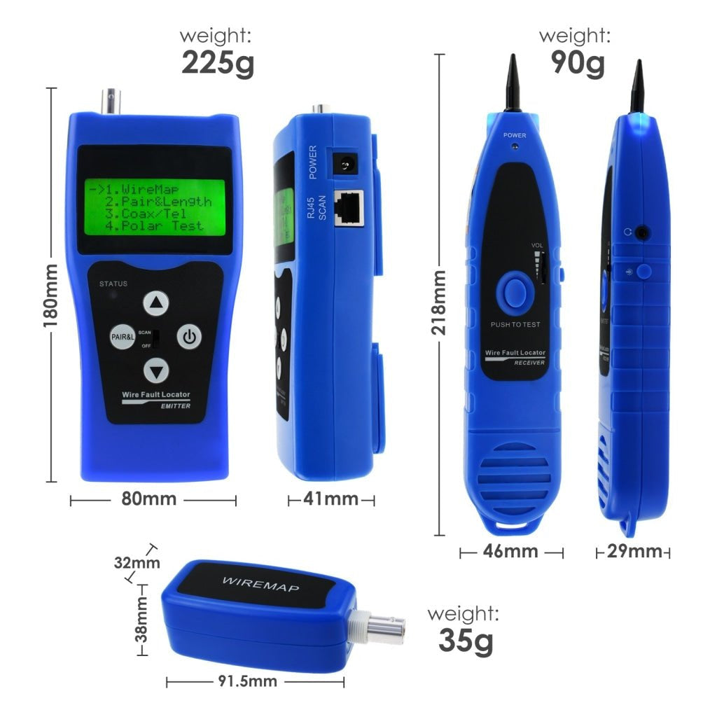 N03NF - 388B N03NF - 388B Multipurpose Network LAN Cable Tester w/ 8 far - end test jacks - Gain Express