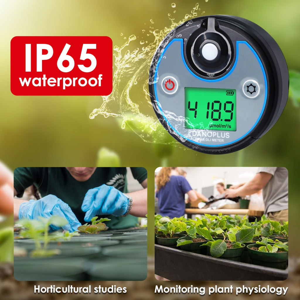 PAR-499 Digital PAR DLI Meter Datalogger Plant Light Meter for Growers Measures PAR & Daily Light Integral (400-700nm)