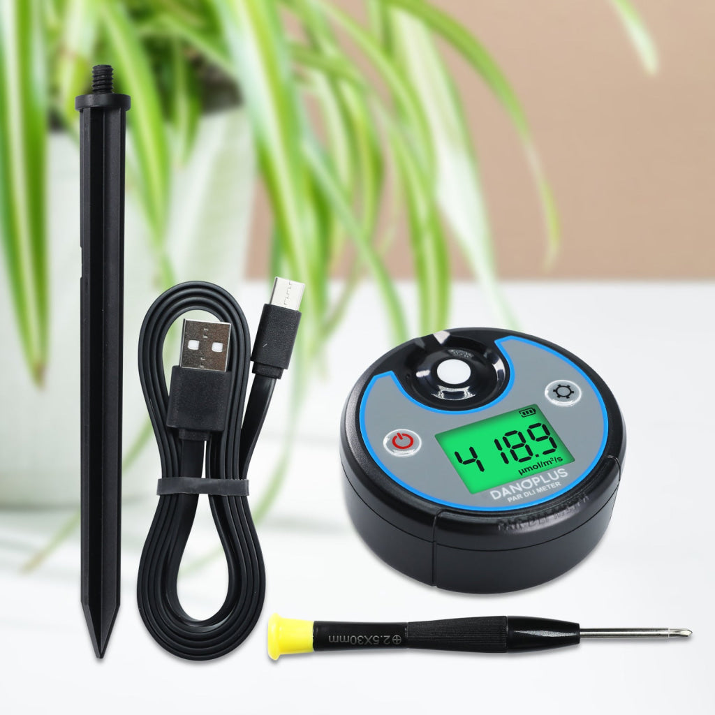 PAR-499 Digital PAR DLI Meter Datalogger Plant Light Meter for Growers Measures PAR & Daily Light Integral (400-700nm)