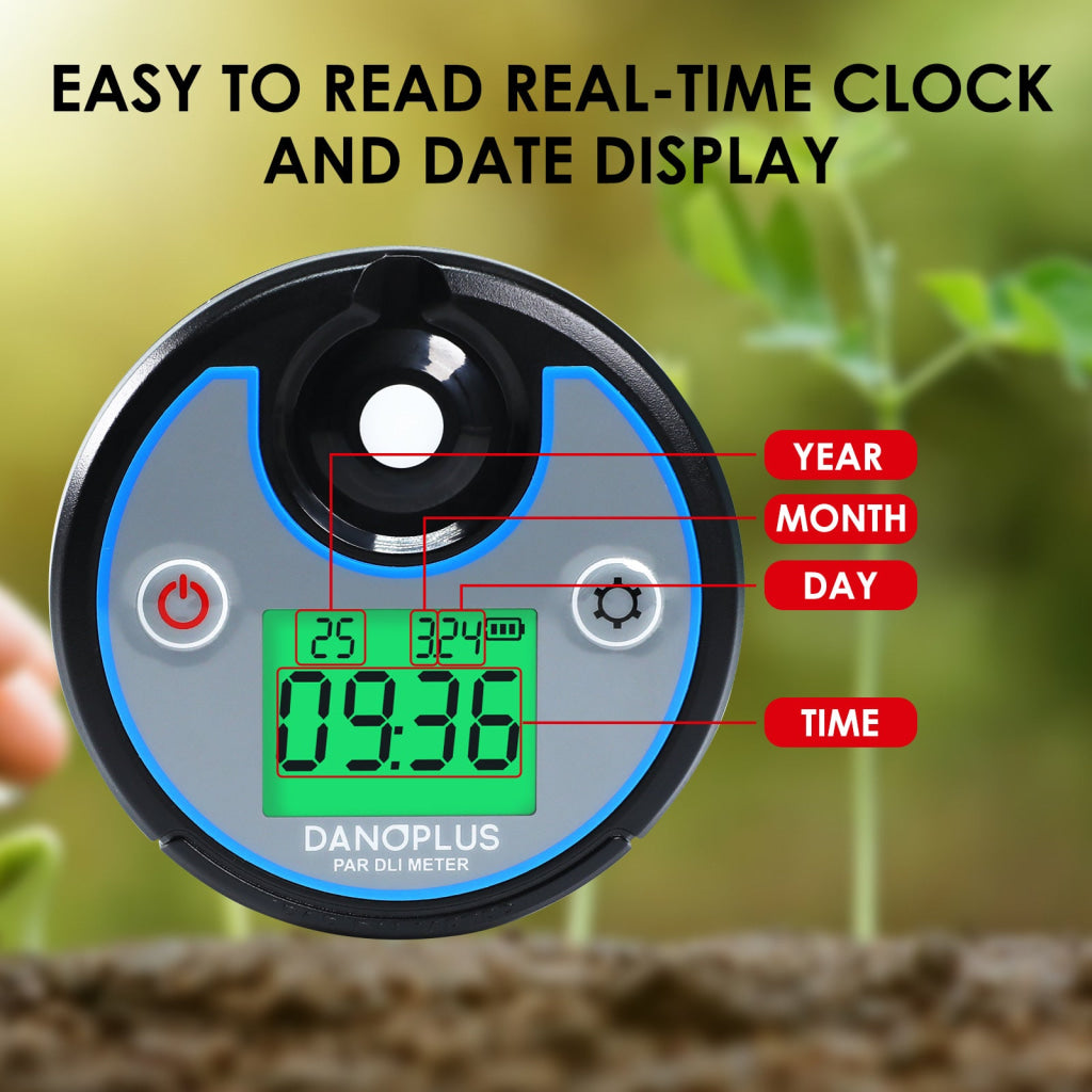 PAR-499 Digital PAR DLI Meter Datalogger Plant Light Meter for Growers Measures PAR & Daily Light Integral (400-700nm)