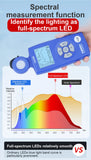 Portable Spectral Illuminance Meter Light Lux Tester with Spectral Sensor Measuring CRI CCT Blue Light UV Index