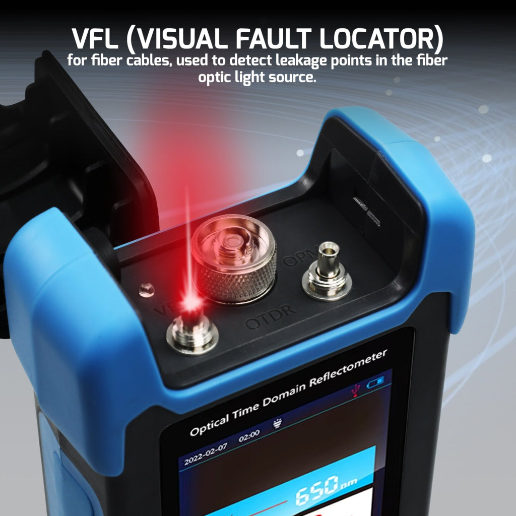 Professional 8-in-1 Fiber Optic Tester Multifunctional OTDR for FTTx and Network Maintenance 3.5-inch Display Screen