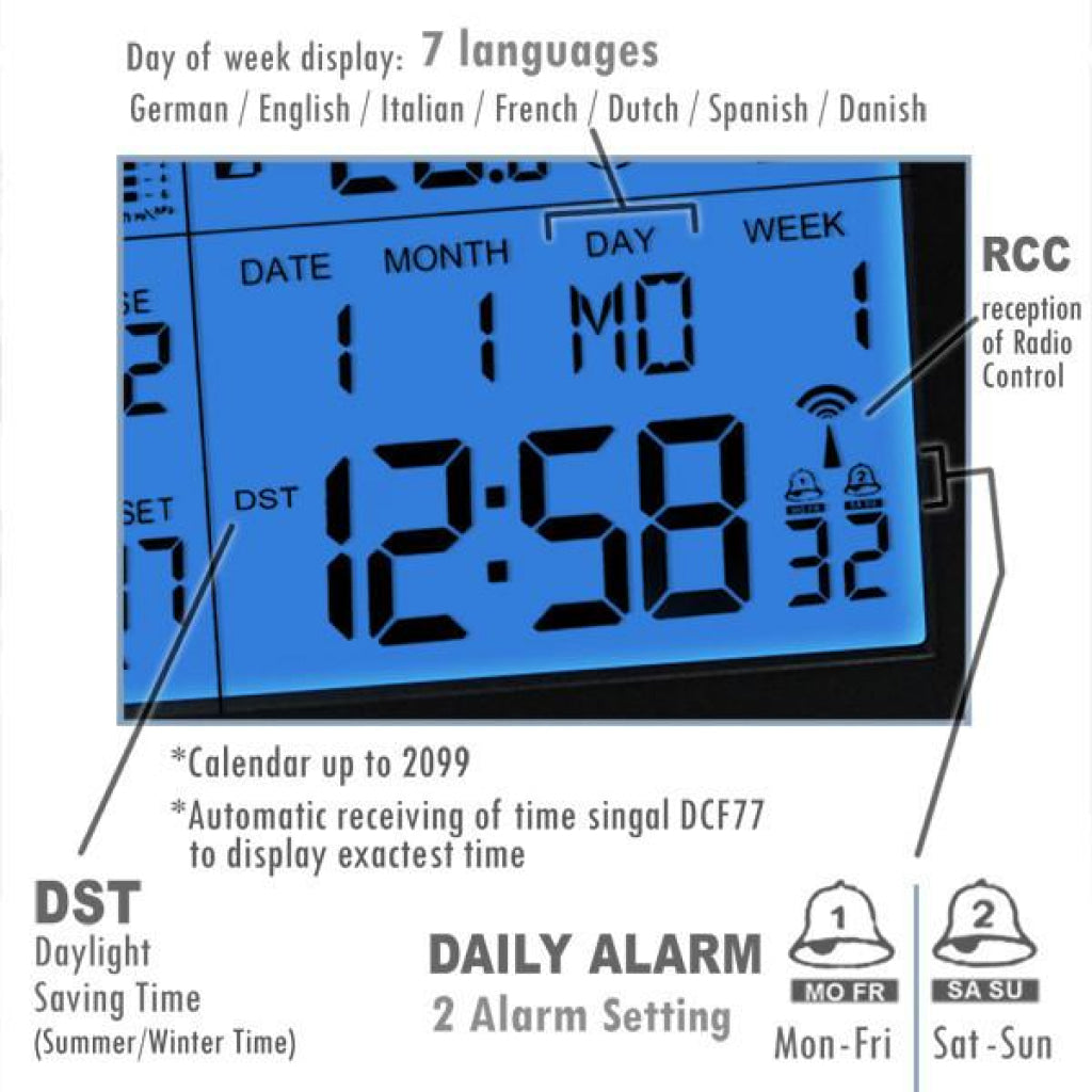 R01Aok-5018B Digital Wireless Indoor Outdoor Weather Station Thermometer