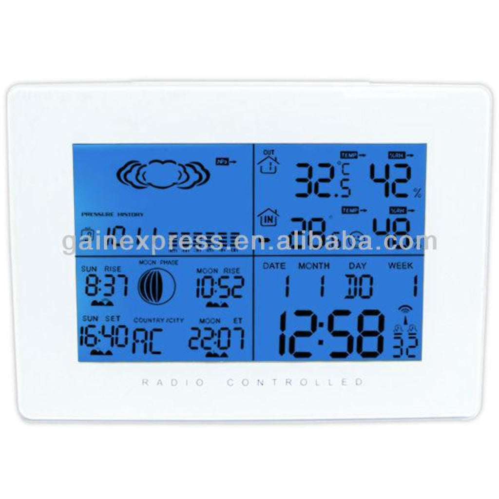 R01Aok-5019 Weather Station Dcf77 Rcc Indoor Outdoor Thermometer Rh
