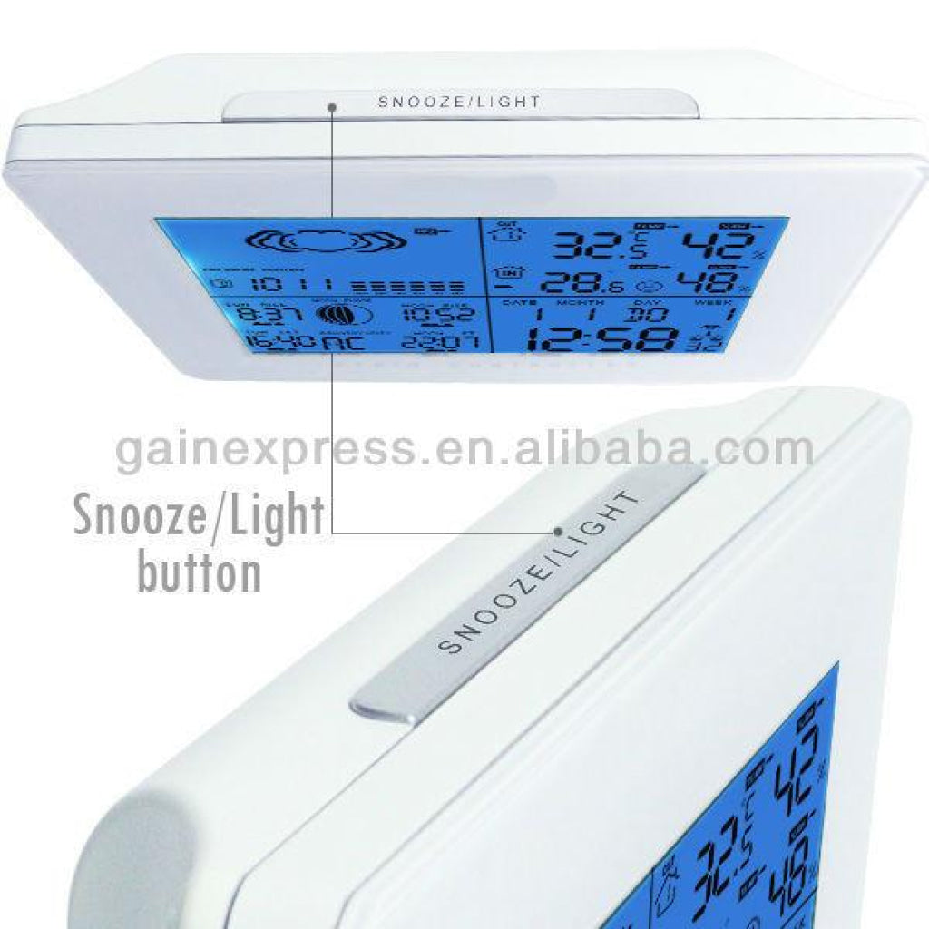 R01Aok-5019 Weather Station Dcf77 Rcc Indoor Outdoor Thermometer Rh