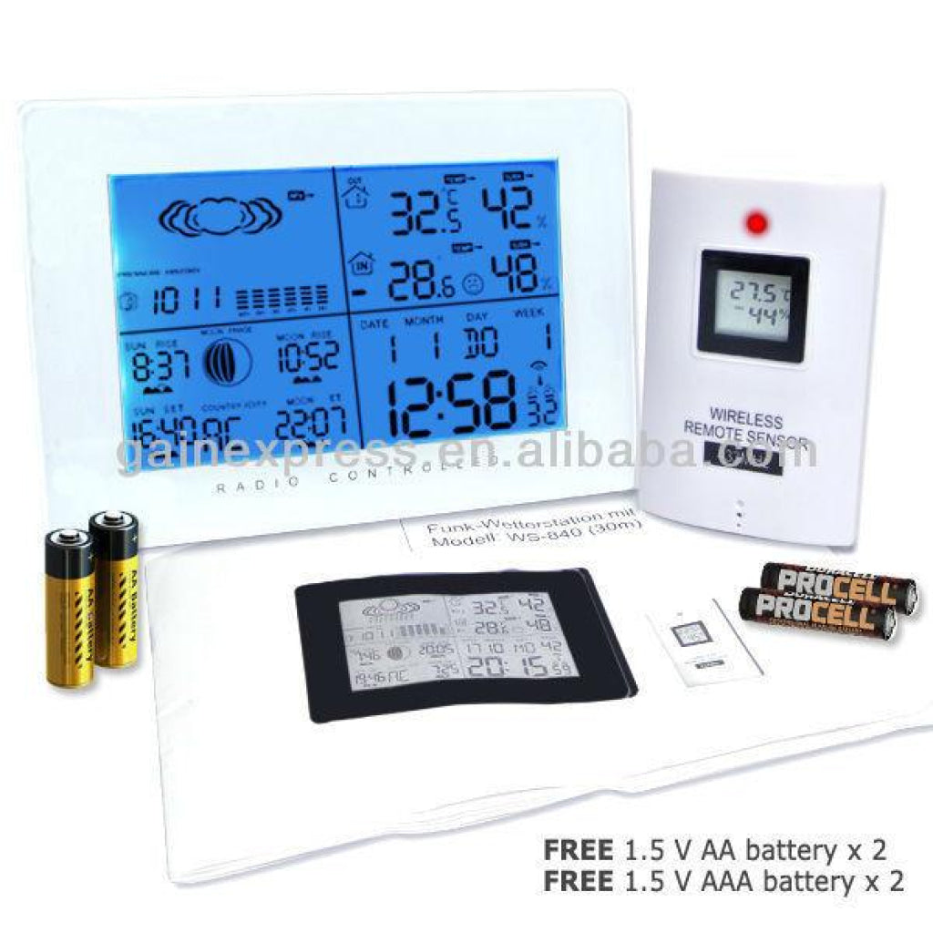 R01Aok-5019 Weather Station Dcf77 Rcc Indoor Outdoor Thermometer Rh