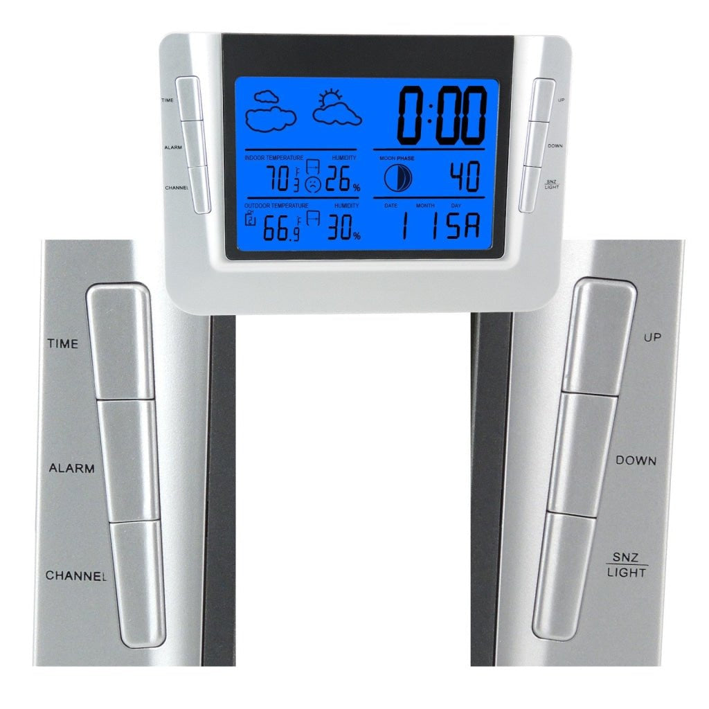 S08608B_1S Digital Wireless Indoor/Outdoor Weather Station Temperature Humidity RCC Clock - Gain Express