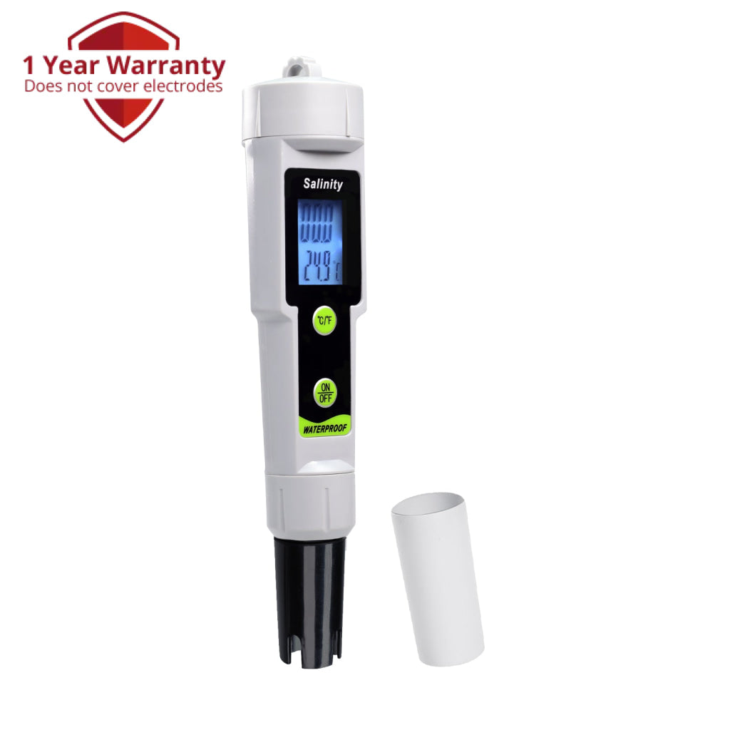 Tester Di Salinità E Temperatura A Penna IP67 – ATC, 100 Ppt / 9999 Ppm, Per Acquari, Stagni E Acqua Marina