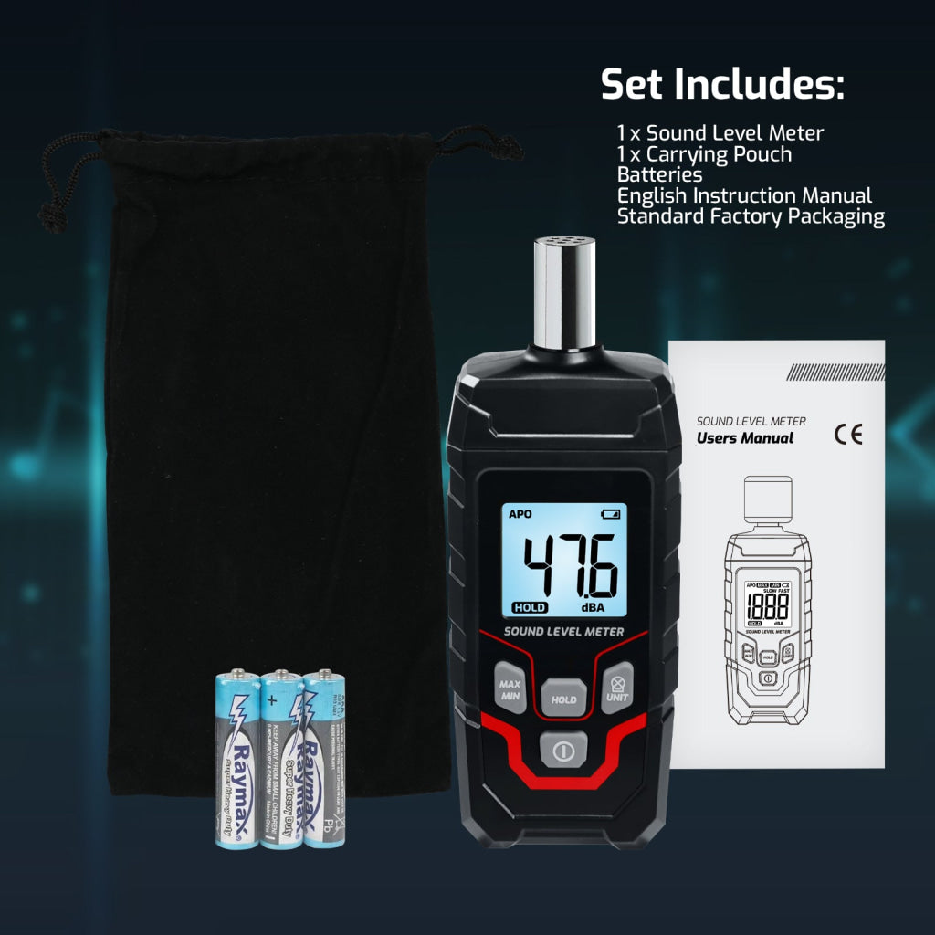 SLM-547 Sound Level Meter 30~130dB Decibel Meter Sound Noise Detector 0.1dB Resolution High Precision SPL Tester