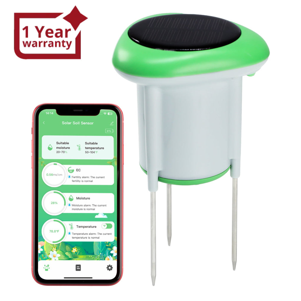 SQM-545 Smart Solar Soil Sensor Wireless Conductivity, Moisture