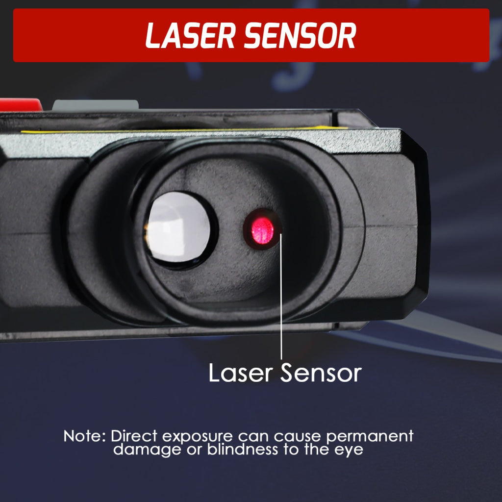 TAC-524 High-Precision Digital Tachometer Non-Contact RPM Laser Tester MAX/MIN/AVG Photoelectric Sensing 10-99999