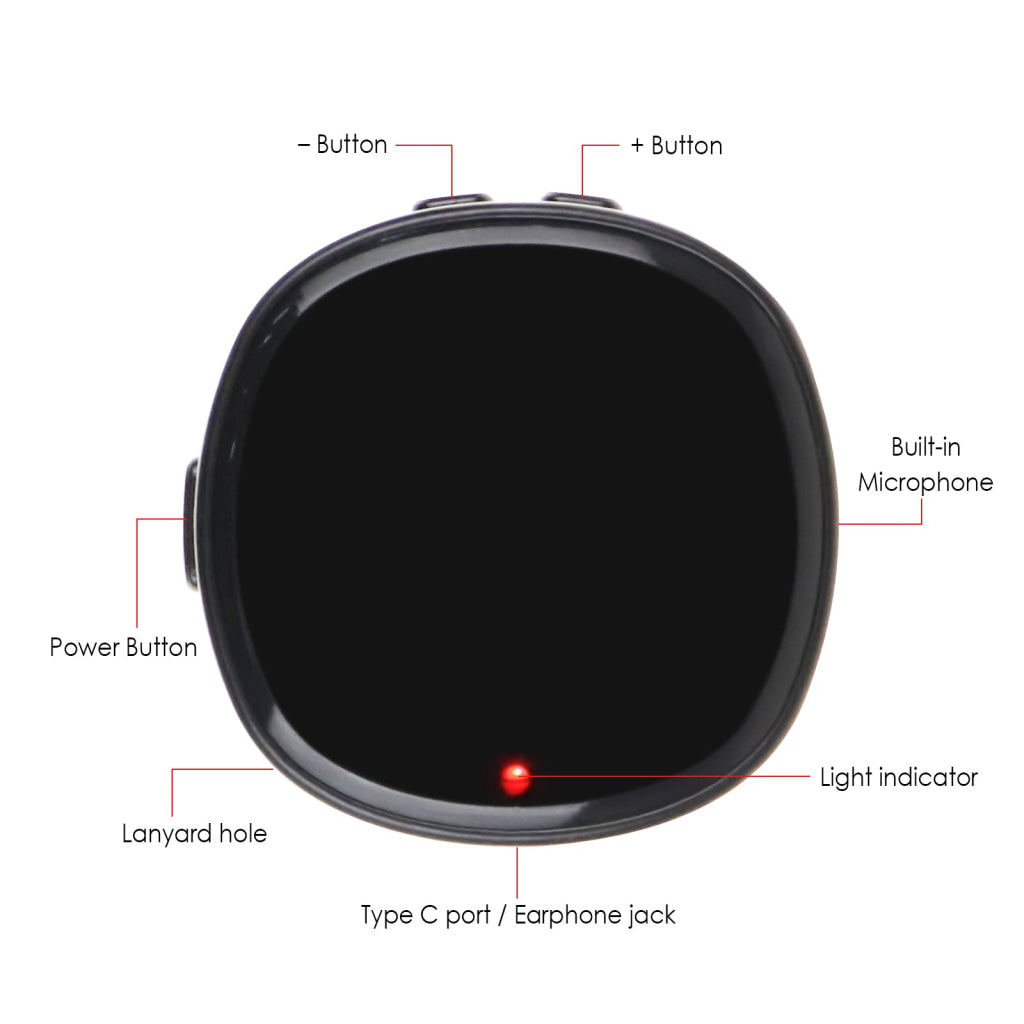 VAR-378 Magnetic Mini Voice Activated Recorder 64GB Recording Device with Speaker 192kbps Sound Quality Long-Lasting