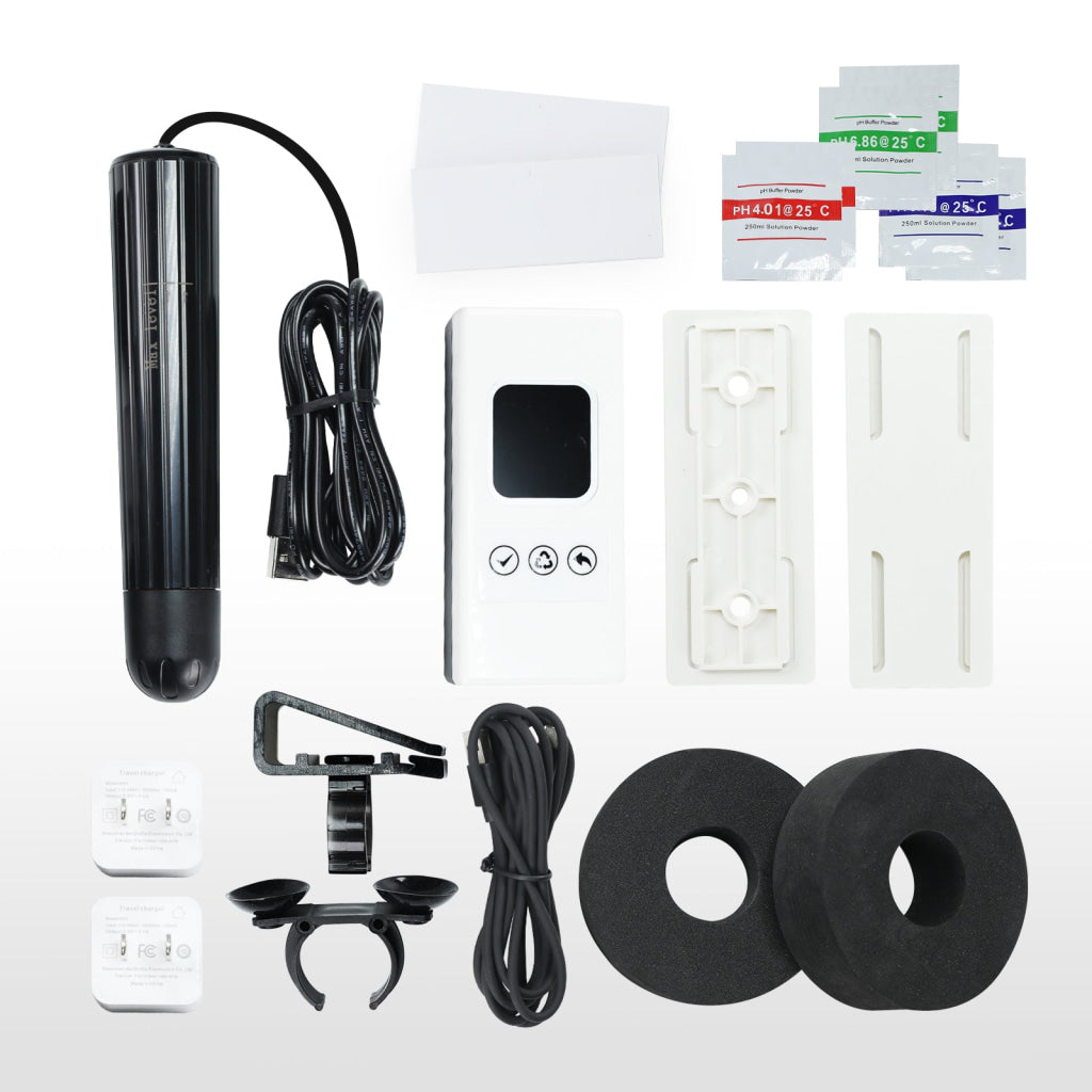 WQM-504 Smart Aquarium Water Quality Monitor – 7-in-1 Real-Time Water Tester for pH Temperature TDS EC Salinity