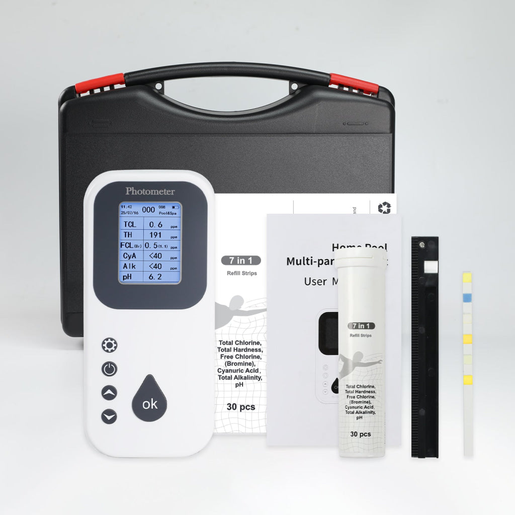 WQM-526 Digital Water Testing Kit for Hot Tub Pools & Spas Water Tester Measures pH Free Chlorine Total Alkalinity