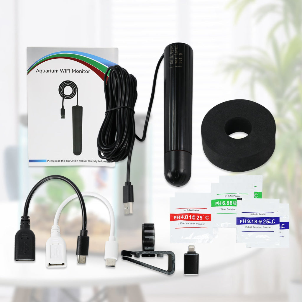 WQM 527 Smart WIFI Water Quality Monitor Multi Parameter Aquarium Monitor pH Temperature TDS EC (Conductivity) Salinity