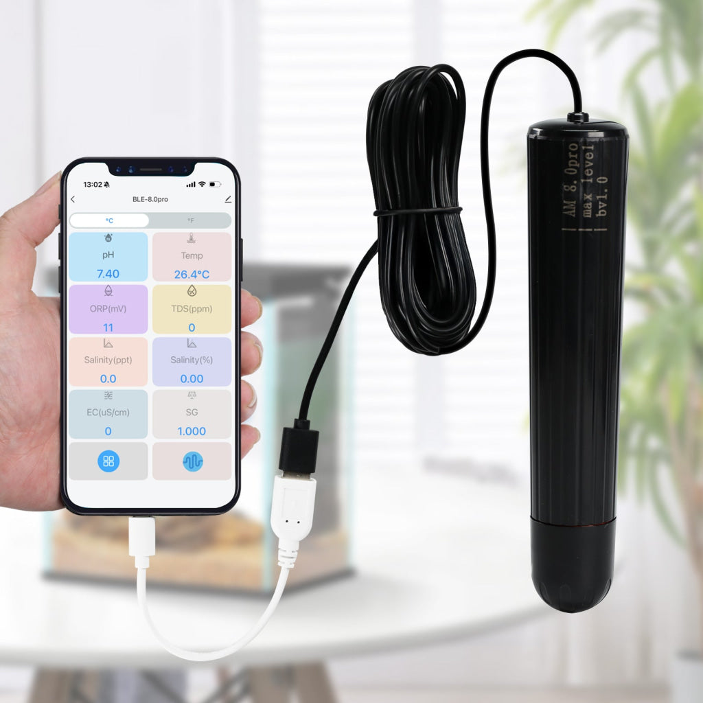 WQM 527 Smart WIFI Water Quality Monitor Multi Parameter Aquarium Monitor pH Temperature TDS EC (Conductivity) Salinity