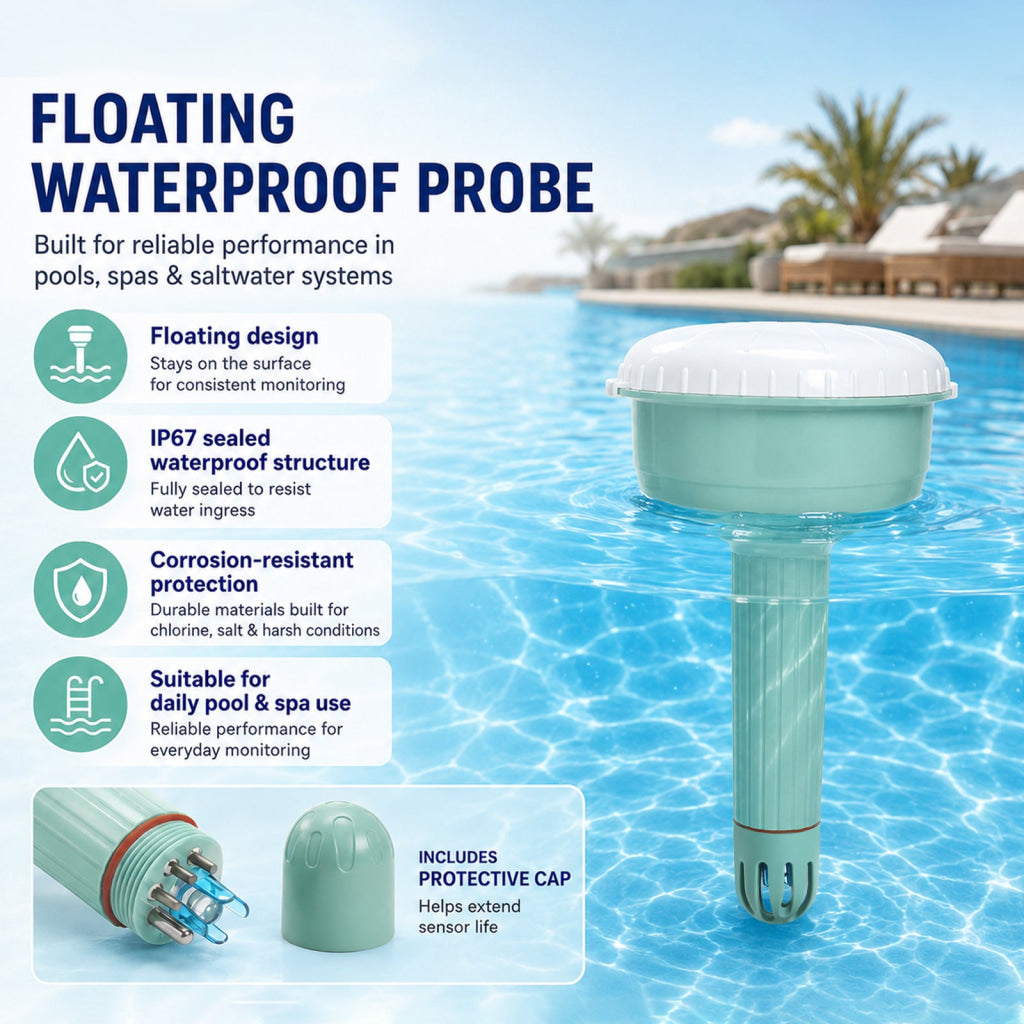 WQM-553 8-in-1 Wifi Tuya Smart Swimming Pool Water Monitor for pH / Temperature / TDS / Electrical Conductivity