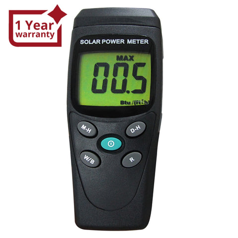 T206 Solar Power Meter Btu/(Ft2*h) W/m2 Radiation Energy Cell Tester Emf / Rf Elf Gauss