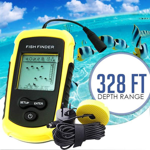 Ff-1108-1 Lucky Wired Fish Finder With 100M Depth Range And 7.5M Cable Sonar Transducer (Fb)