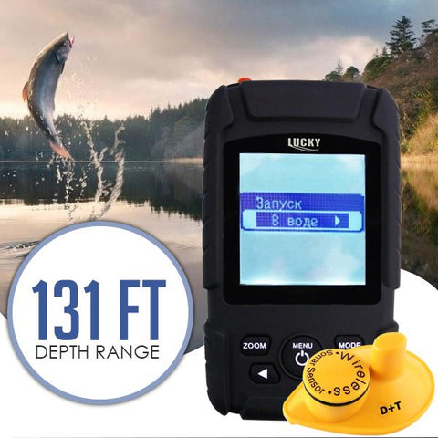 Ff-718Liw_Ru Rechargeable Wireless Fish Finder 40M Depth&180M Operational Range Russian Ver