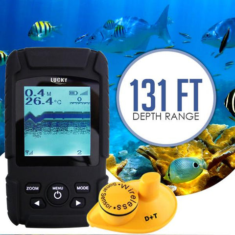 Ff-718Li-W Rechargeable Wireless Fish Finder 45M Depth & 180M Sensor Operational Range