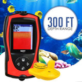 Ff-1108-1Cw Lucky Rechargeable Fish Finder 2~147Ft With Colored Lcd And Wireless Sensor (Fb)