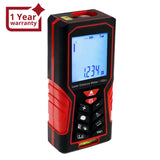 DIS-62 Digital Laser Distance Meter 100m(328ft) Handheld Range Finder Area & Volume Measuring Tools Meter Tester with Backlight and Spirit Bubble Level, ±1mm accuracy - Gain Express