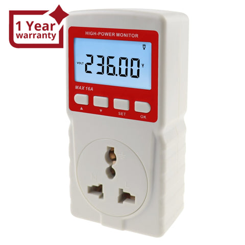 Pcm-283 Digital Power Meter Electricity Usage Monitor Watt Voltage Tester Electrical High