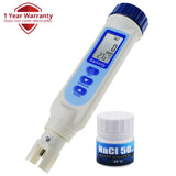 837-2_SOL Pen Type Salinity & Temperature Meter ATC w/ Calibration Solution Set ppm / ppt / % / S.G. 4 Units, Salt NaCl Water Quality Tester for Saltwater Aquarium Pond Hydroponics Food Test - Gain Express