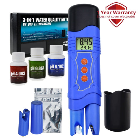 Phm-224_Ph 3-In-1 Orp Redox Ph Temperature Combo Meter Tester W/ Extra Electrode Pen Type Atc