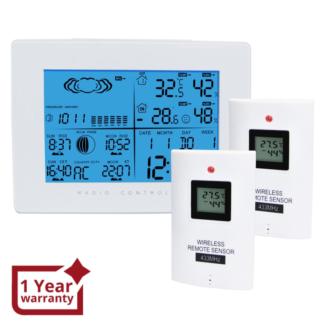 Wireless Weather Station Thermometer Humidity RCC 2 Sensor – Gain Express