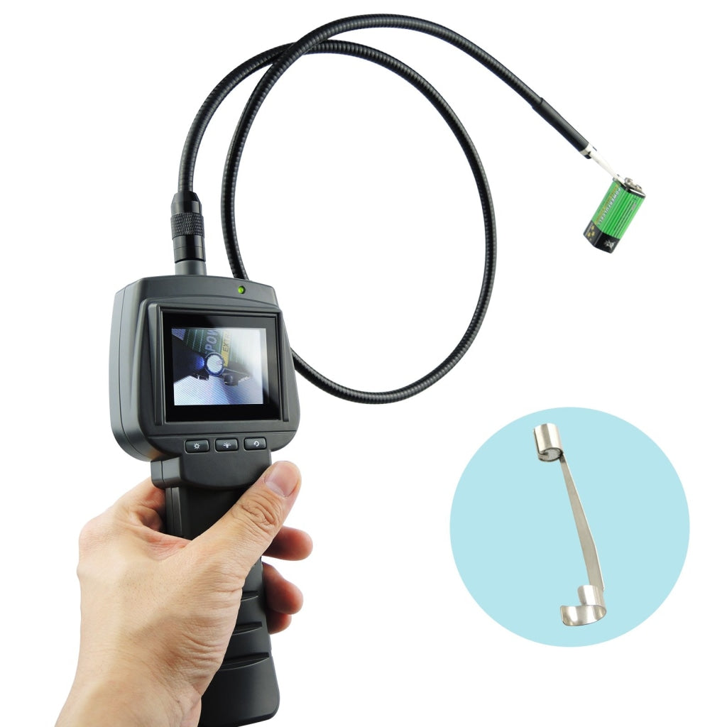 Vid-71_9_1M Industrial Inspection Camera 9Mm & 1M Cable With 4 Led 2.4 Hd Lcd Borescope Ip67
