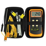 THE-315_2P Digital Thermocouple Temperature K Type Thermometer with 4 Probe (Wired & Stainless Steel) Dual Channel High Temperature Kelvin Scale