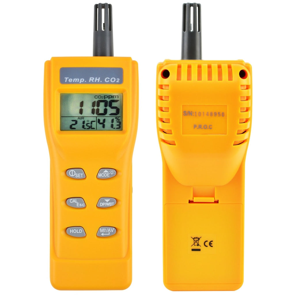 CO2390, medidor de calidad del aire interior USB CO2 dióxido de carbono  temperatura del aire humedad DataLogger/termoemter/higrómetro con tarjeta SD