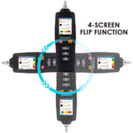 Vbt-281 Digital Vibration Meter Piezoelectric Vibrometer Gauge Colored Flip Display Acceleration