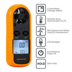 Am-816 2-In-1 Mini Handheld Digital Anemometer With Thermometer Air Flow Wind Speed Meter Beaufort