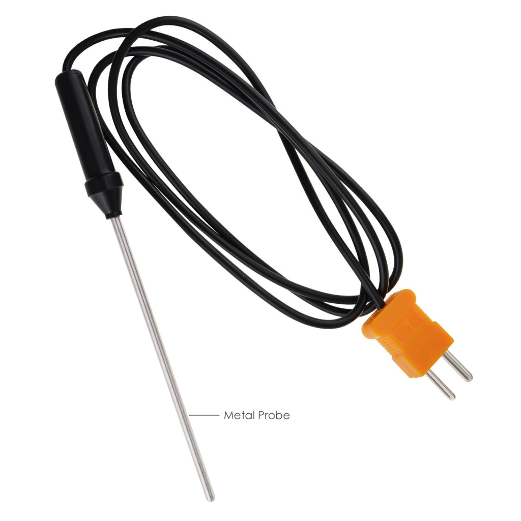 Large Display High Temperature K-Type Thermocouple Thermometer with 3 Stainless Steel Insertion Probe 932 F or 500 C