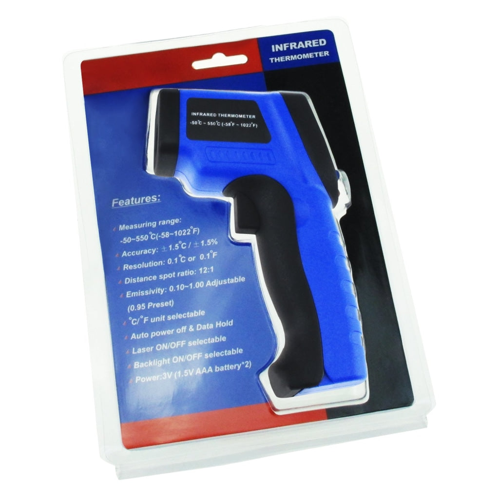 The-33 Non- Contact Infrared (Ir) Laser Thermometer Temperature Range -50~550°C (-58~1022°F)