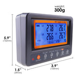 88597 Digital 4 Channels Thermometer NTC Thermistor Probe SD Card Logger with Relay Function Data Logging Big LCD Display