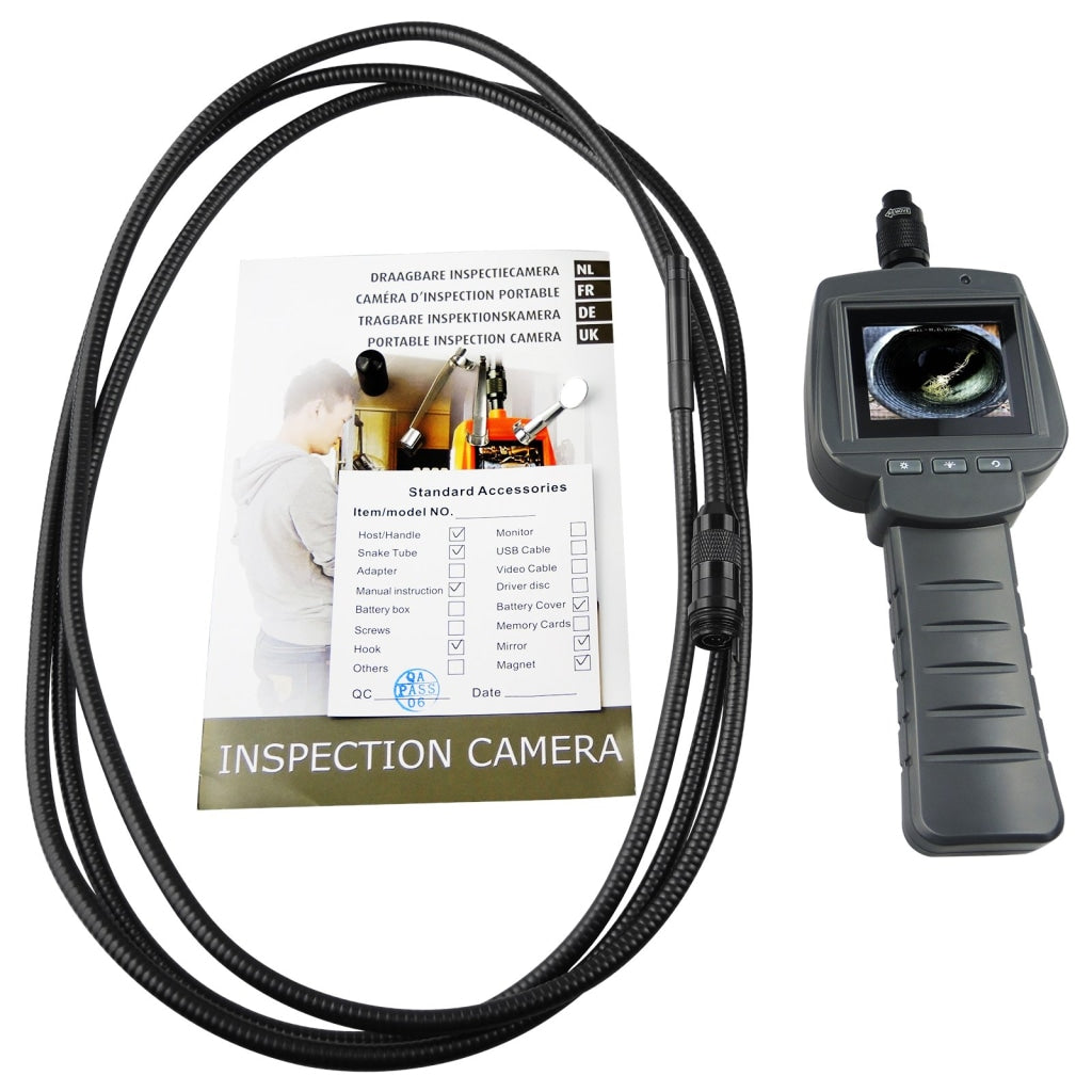 Vid-71_9_3M Industrial Inspection Camera 9Mm 3M Cable Borescope With 4 Led 2.4 Hd Lcd Endoscope
