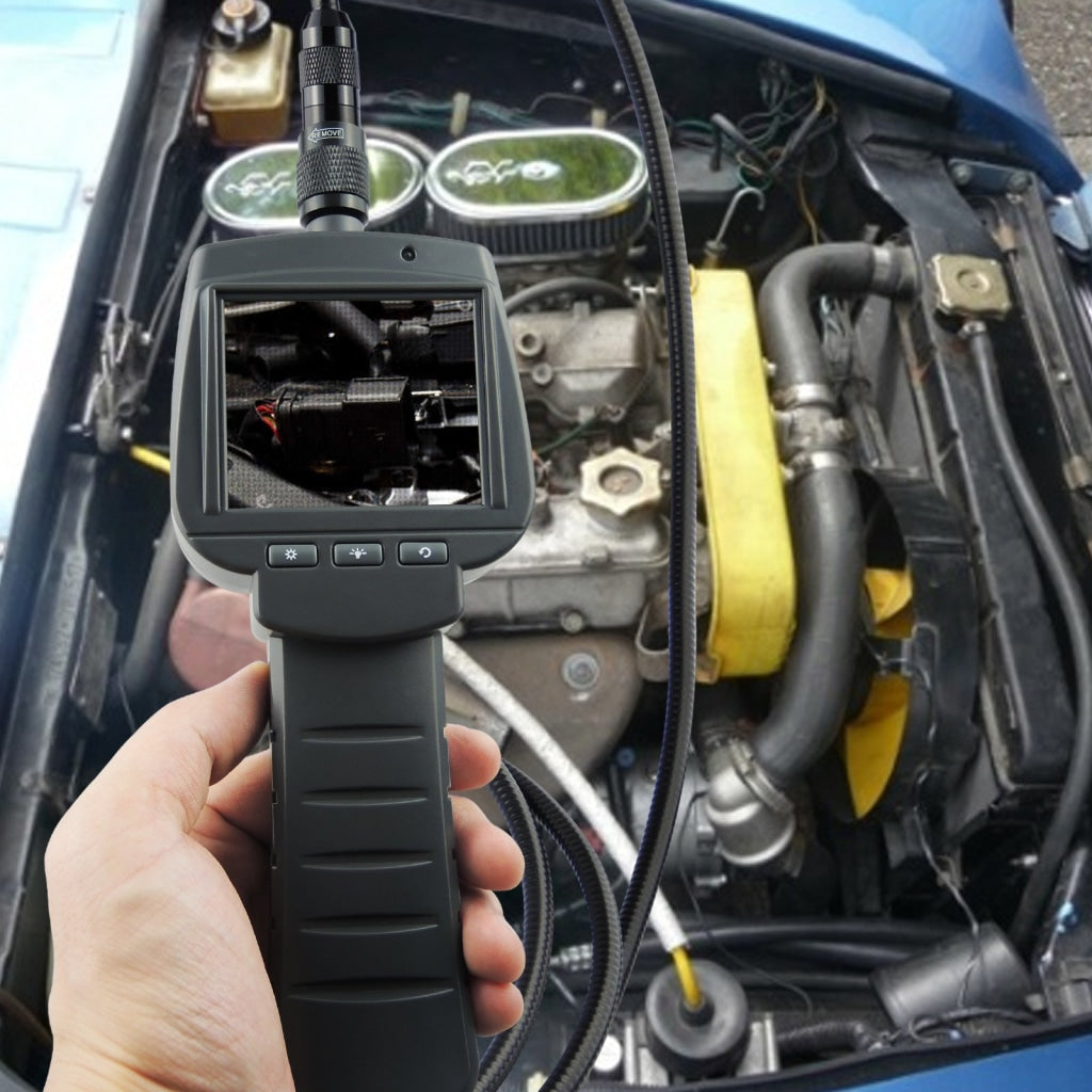 Vid-71_9_3M Industrial Inspection Camera 9Mm 3M Cable Borescope With 4 Led 2.4 Hd Lcd Endoscope