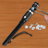 CLMG-7201 10x 18mm Handheld Darkfield Loupe, with LED Flashlight Jeweller Gem Inspection Tools
