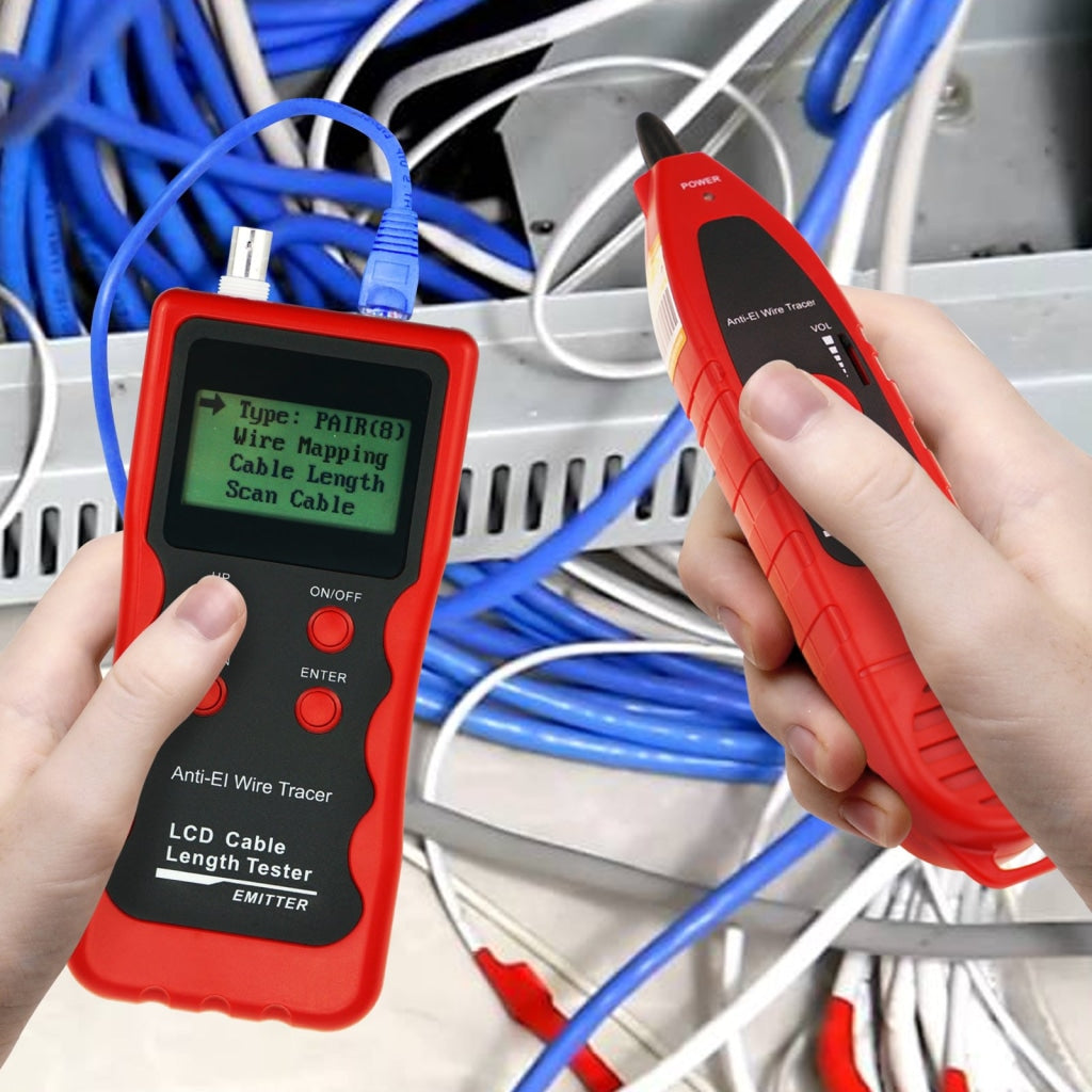 Nf-868W Digital Cable Tester Tracker With 8 Remote Adaptor Wiremap Rj45 Rj11 Bnc Usb Multifunction