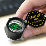 Gem-251 15X Jewelry Loupe Magnifier 20.5Mm Triplet Lens Achromatic Optical Glass Magnifying Tool