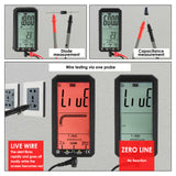 MUL-318 Professional, 6000 Counts T-RMS Digital Multimeter for Electrical Measurement and Non-contact Voltage Detection, with Probes, Backlight, Flashlight and Protective Case