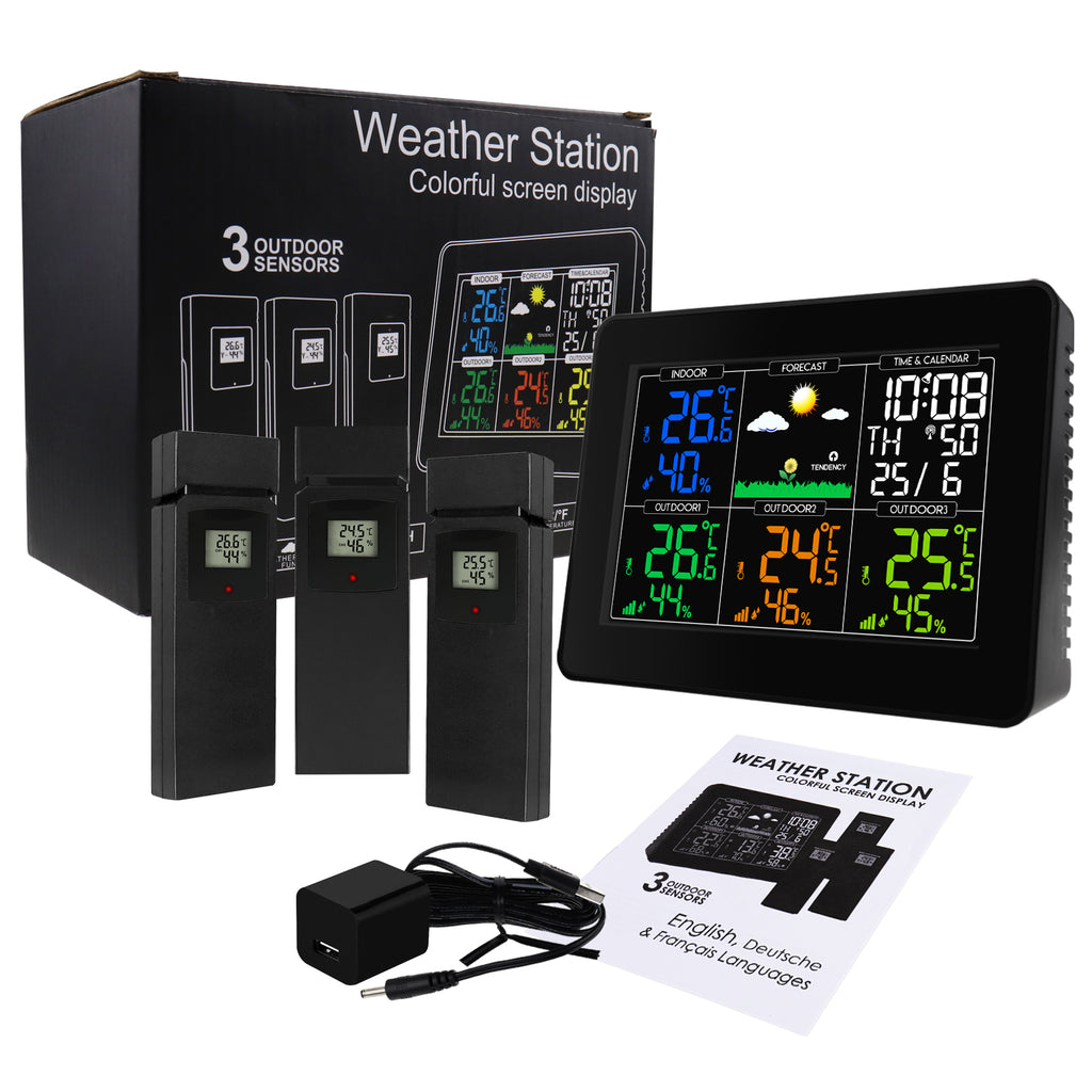 Goxawee Digital Weather Station Temperature Meter Humidity Gauge