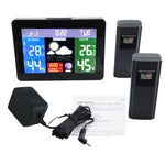 Ws-001-Eu_2S Dcf Rcc Desktop Digital Weather Forecast Station Barometer With 2 Sensors 220V Only