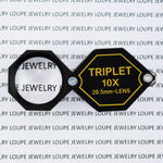 Gem-250 10X Magnification Jewelery Loupe 20.5Mm Triplet Lens Achromatic Optical Glass Metal